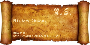 Miskov Sebes névjegykártya